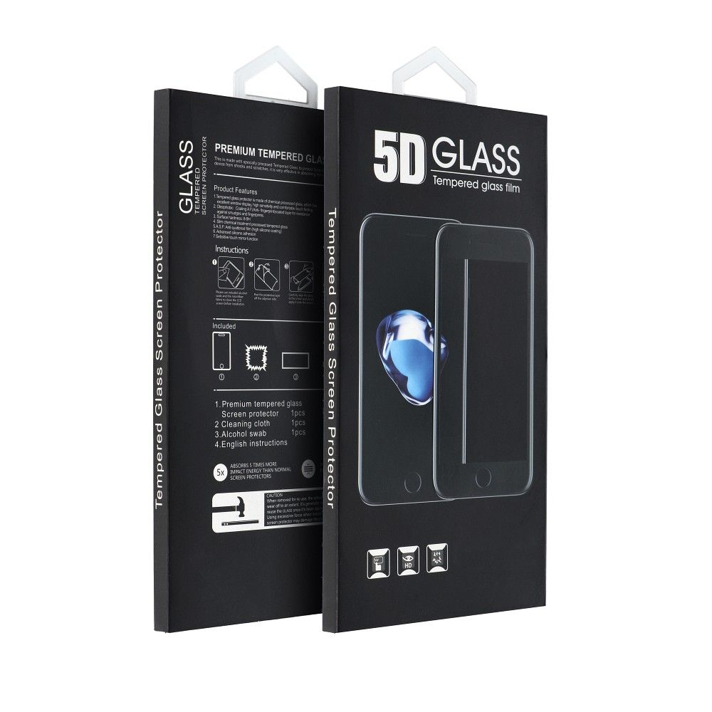 Folie Protectie Ecran OEM pentru Huawei P20 Lite, Sticla securizata, Full Face, 5D, Neagra