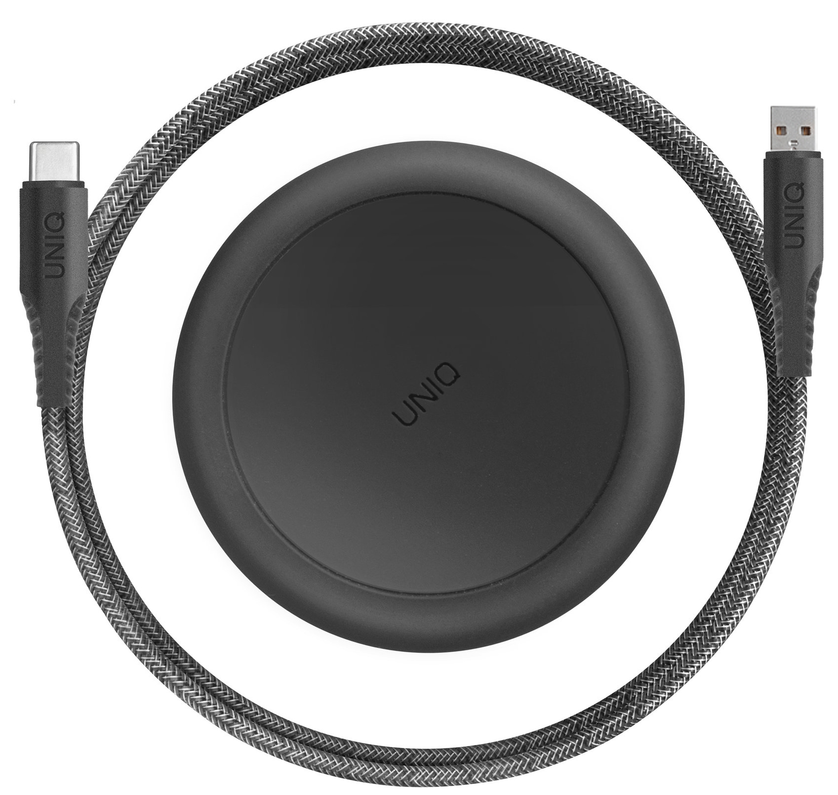 Cablu Date si Incarcare USB-A - USB-C UNIQ Halo, 18W, 1.2m, Negru