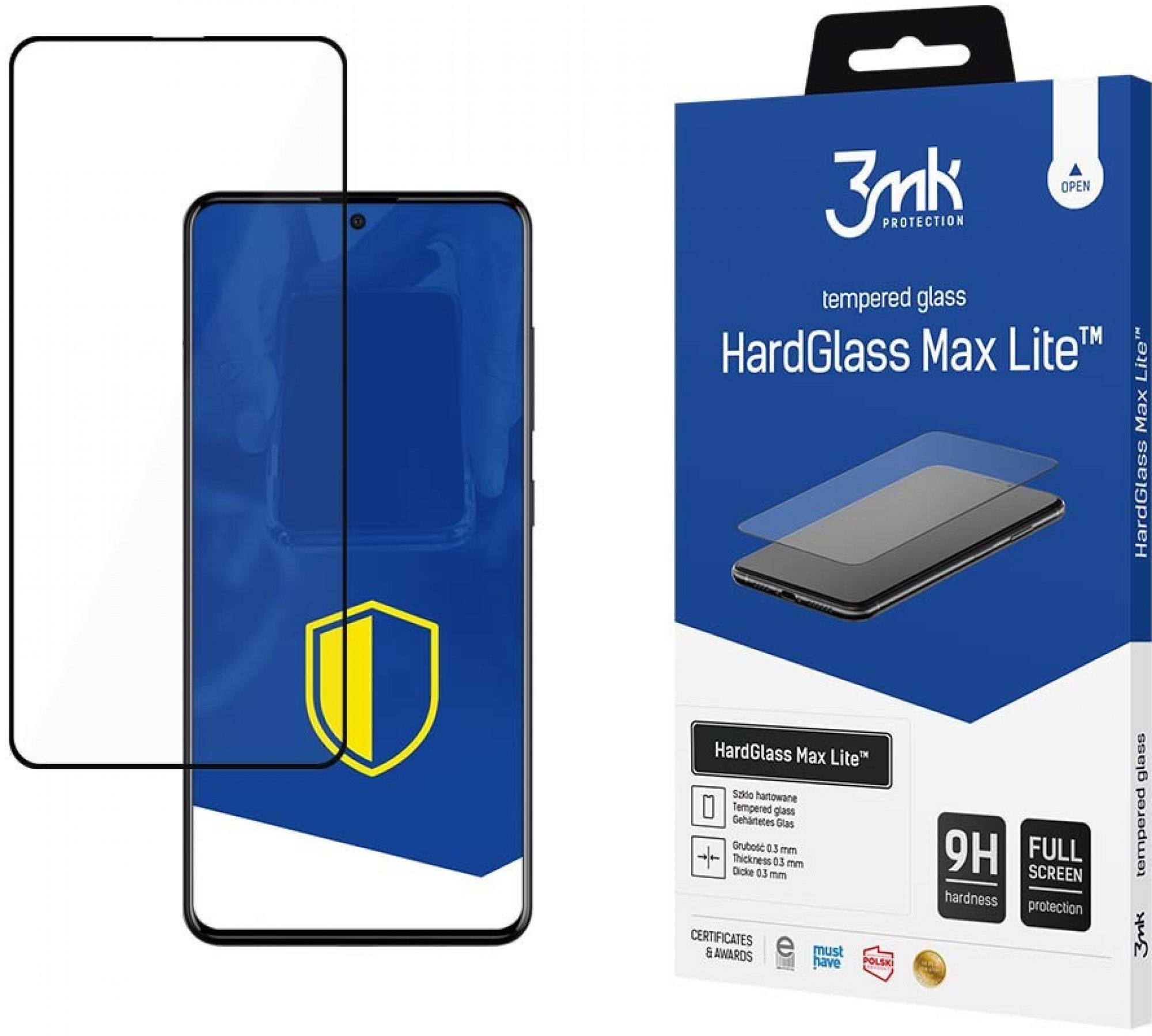 Folie de protectie Ecran 3MK pentru Samsung Galaxy A51 A515, Sticla securizata, Full Glue, Neagra