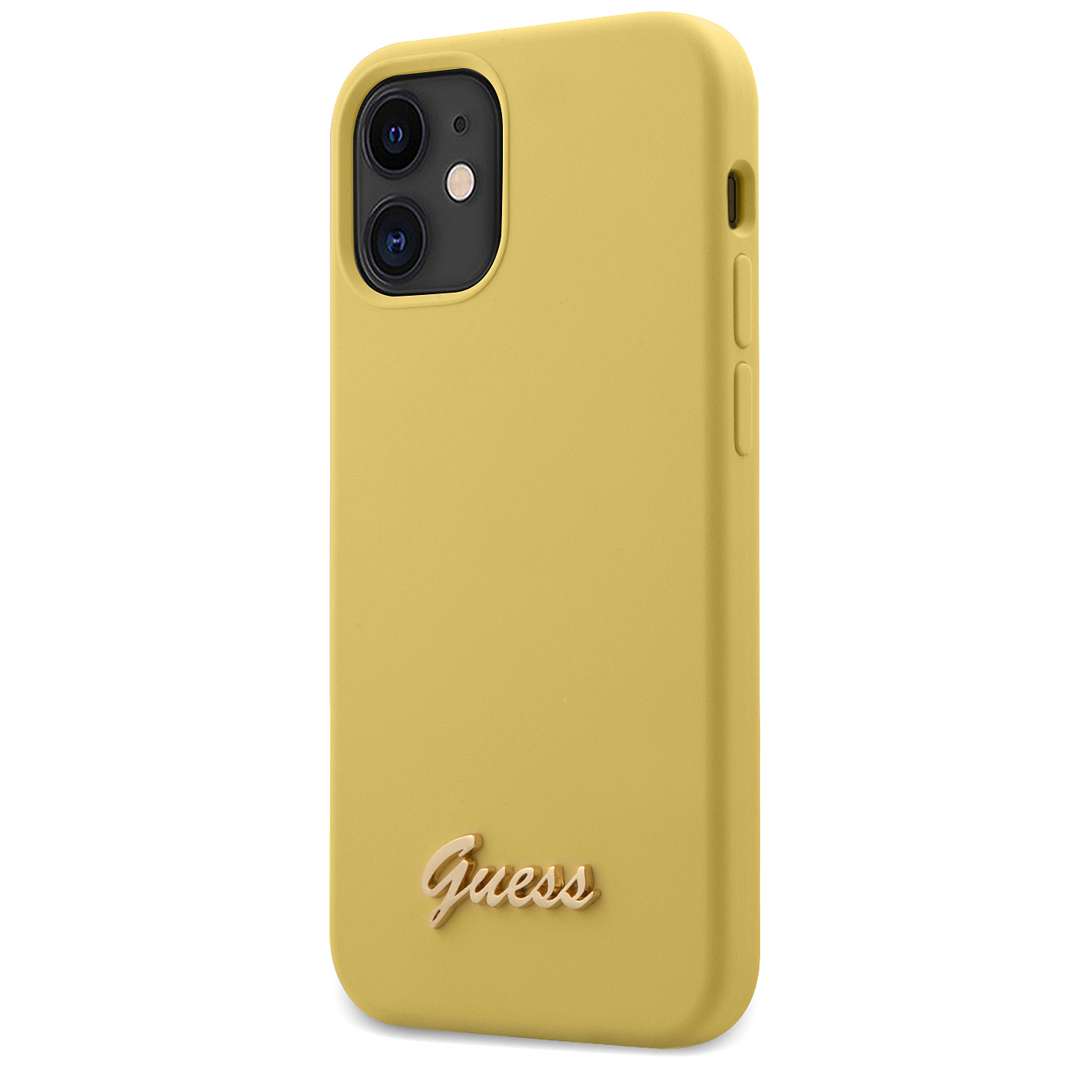 husa-tpu-guess-silicone-metal-logo-script-pentru-apple-iphone-12-mini-2C-galbena-guhcp12slslmgye