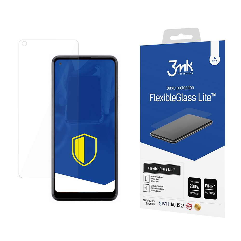 Folie de protectie Ecran 3MK FlexibleGlass Lite pentru Samsung Galaxy A21s A217, Sticla Flexibila, Full Glue