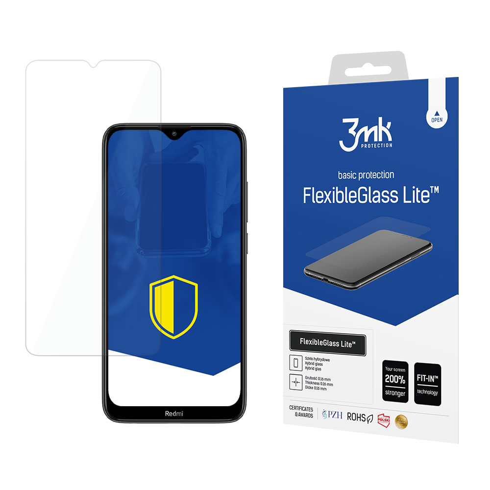 Folie de protectie Ecran 3MK FlexibleGlass Lite pentru Xiaomi Redmi 8A / 8, Sticla Flexibila, Full Glue
