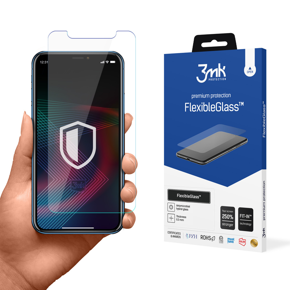 Folie de protectie Ecran 3MK FlexibleGlass pentru Apple iPhone XR, Sticla Flexibila, Full Glue