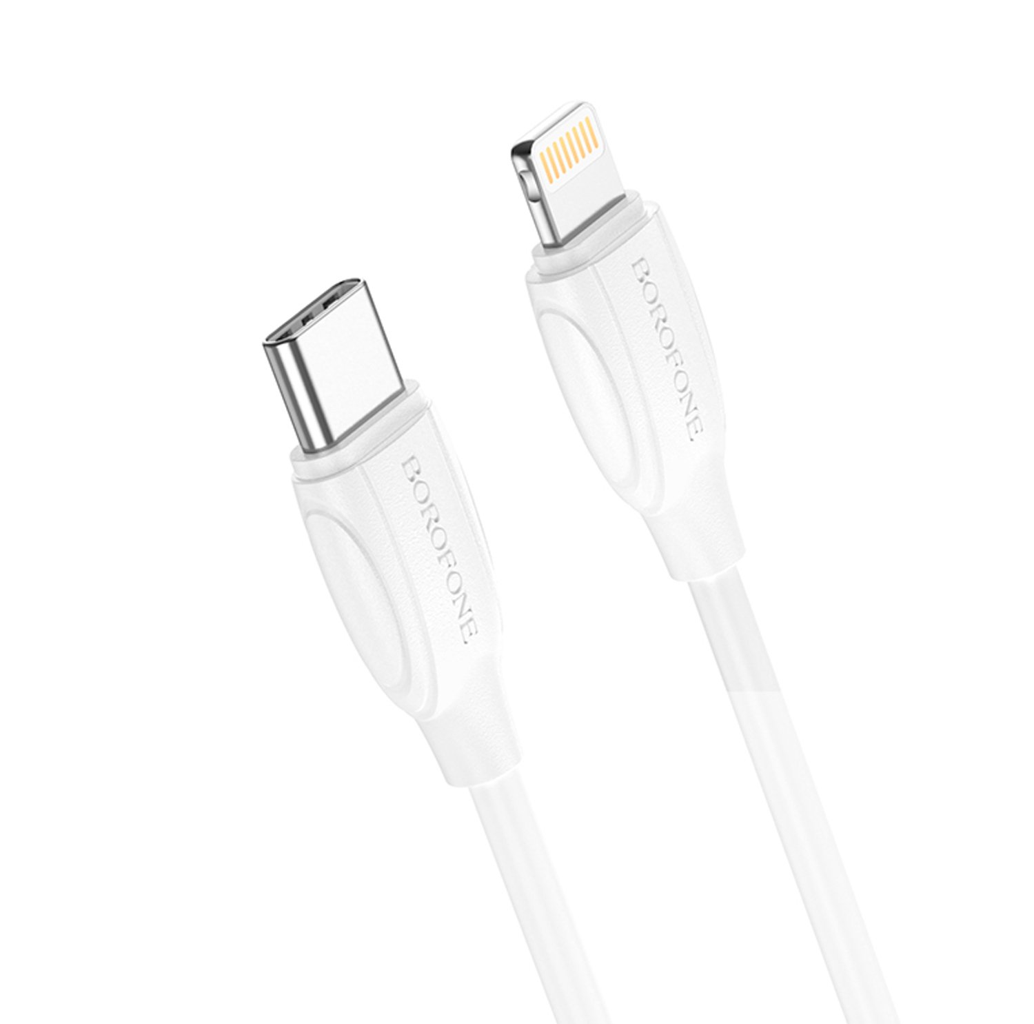 Cablu Date si Incarcare USB Type-C la Lightning Borofone BX19, 2 m, Alb 