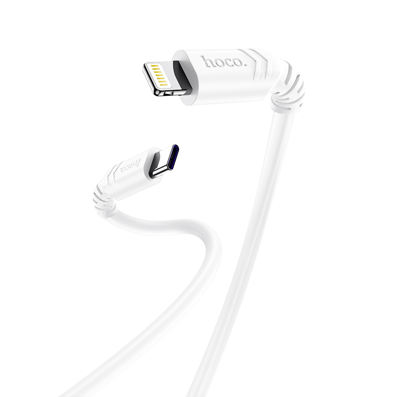 Cablu Date si Incarcare USB Type-C la Lightning HOCO X62 Fortune, 1 m, 3A, 20W, Alb 
