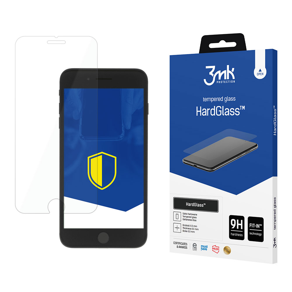 Folie de protectie Ecran 3MK HardGlass pentru Apple iPhone 8 Plus / 7 Plus, Sticla securizata, Full Glue