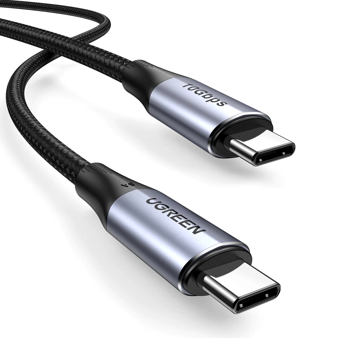 Cablu Date si Incarcare USB Type-C la USB Type-C UGREEN, US355, USB-C 3.1 Gen 2, 1 m, 5A, 100W, Negru