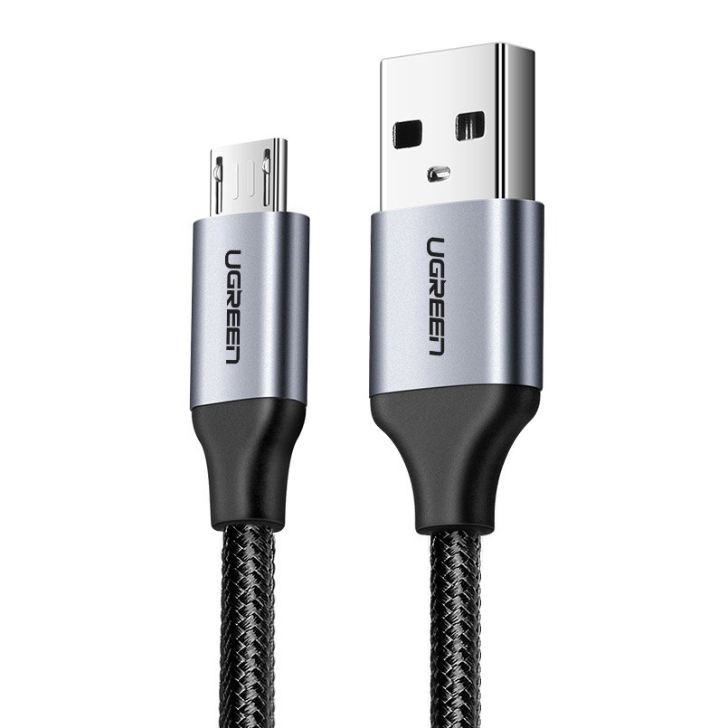Cablu Date si Incarcare USB la MicroUSB UGREEN US290, 1.5 m, Negru