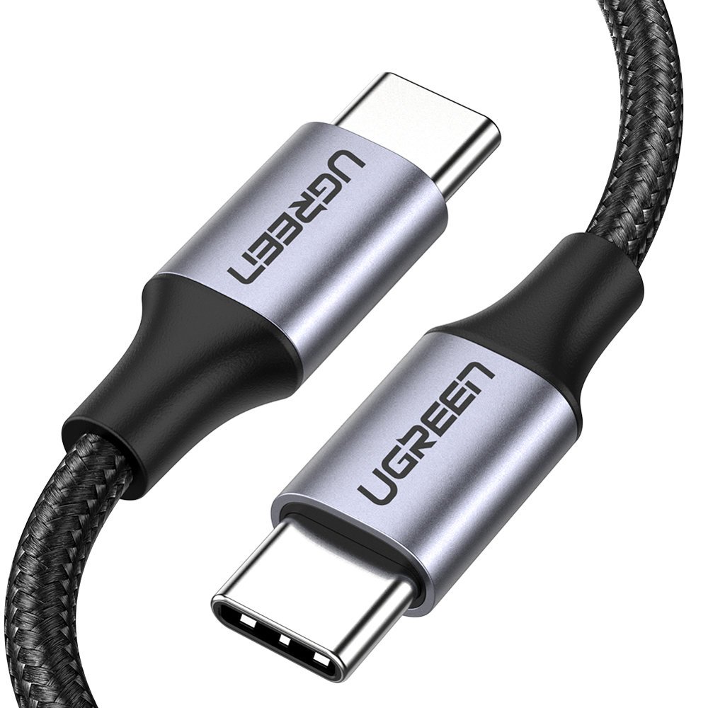 Cablu Date si Incarcare USB Type-C la USB Type-C UGREEN US261, 1 m, 60W / 3A, Gri 