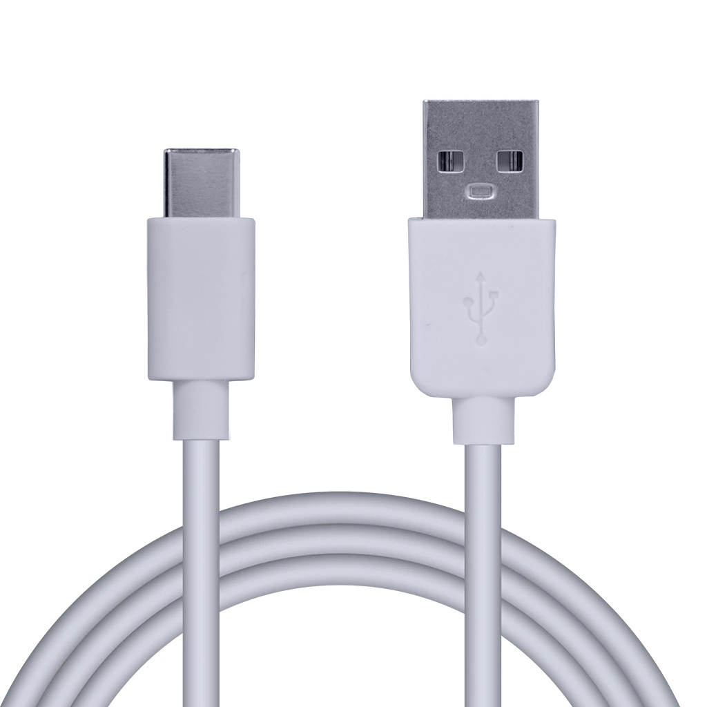 Cablu Date si Incarcare USB la USB Type-C Spacer 2.1A, 1 m, Alb SPDC-TYPEC-PVC-W-1.0 