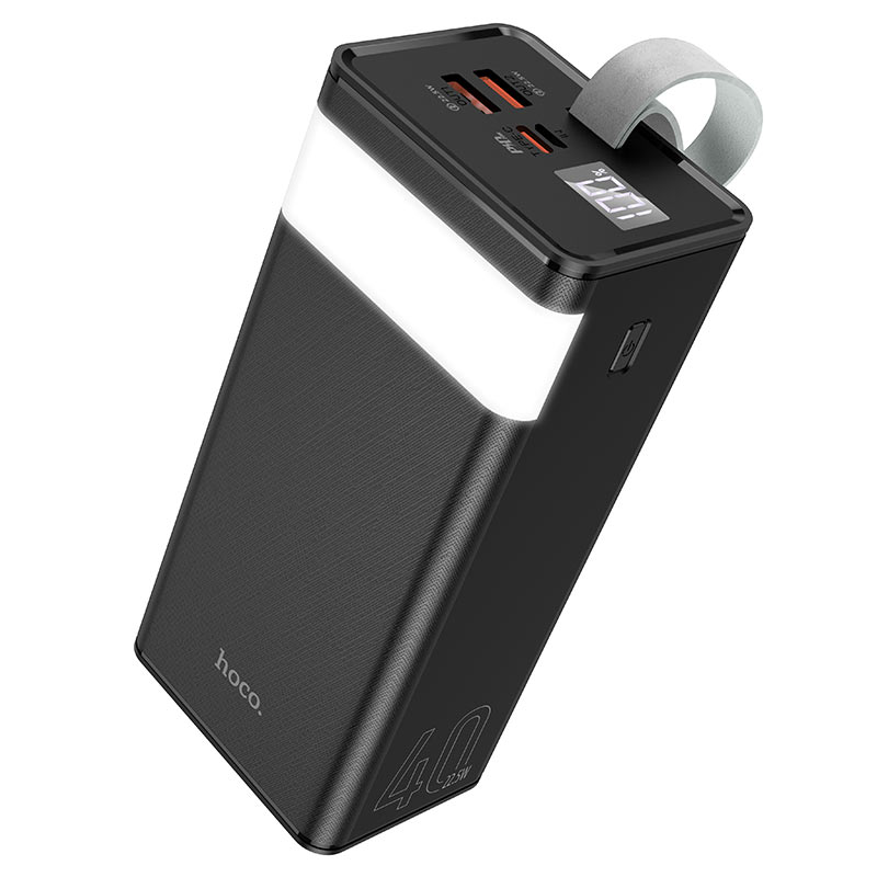 Baterie Externa Powerbank HOCO J86 Powermaster, 40000 mA, Power Delivery (PD) - Quick Charge 3.0, 22.5W, Neagra 