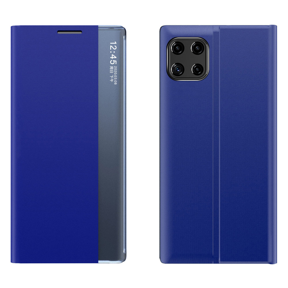 Husa Textil OEM Sleep Case pentru Samsung Galaxy A22 5G A226, Albastra 