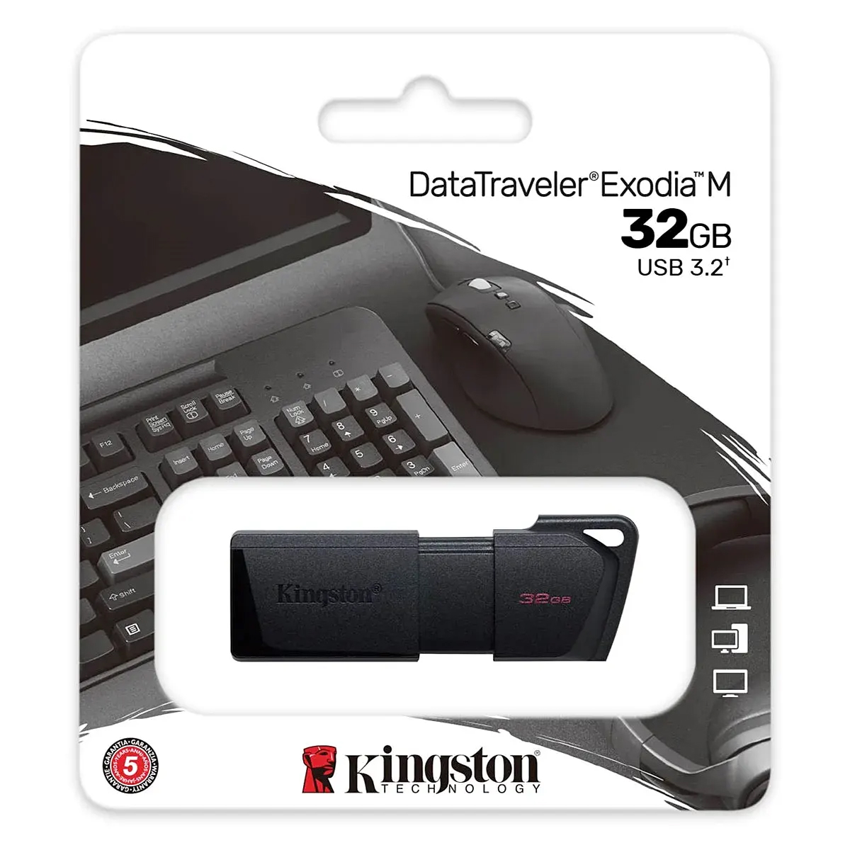 Memorie Externa Kingston DT Exodia M, 32Gb, USB 3.2, Neagra DTXM/32GB 