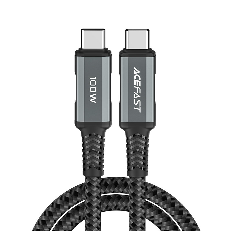 Cablu Date si Incarcare USB Type-C la USB Type-C Acefast C4-03, 2 m, 100W 20V / 5A , PD, Gri 