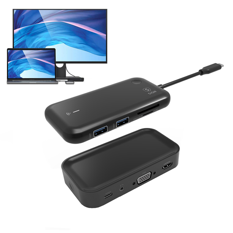 Hub USB Type-C SiGN, Cu Bluetooth Receiver, Negru SN-TVBT01 
