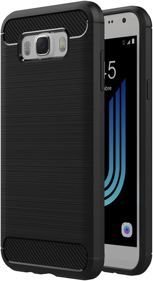 Husa TPU OEM Carbon pentru Samsung Galaxy J5 (2016) J510, Neagra 