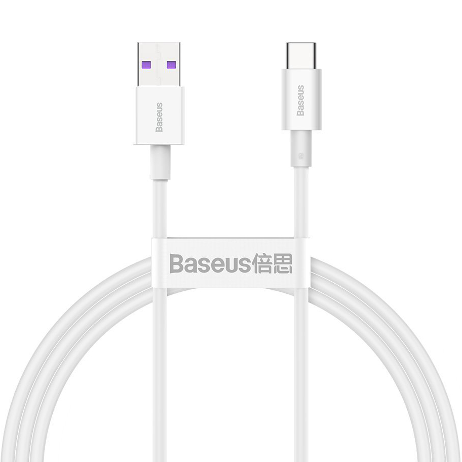 Cablu Incarcare USB la USB Type-C Baseus Superior Series, 1 m, 66W, Alb CATYS-02 