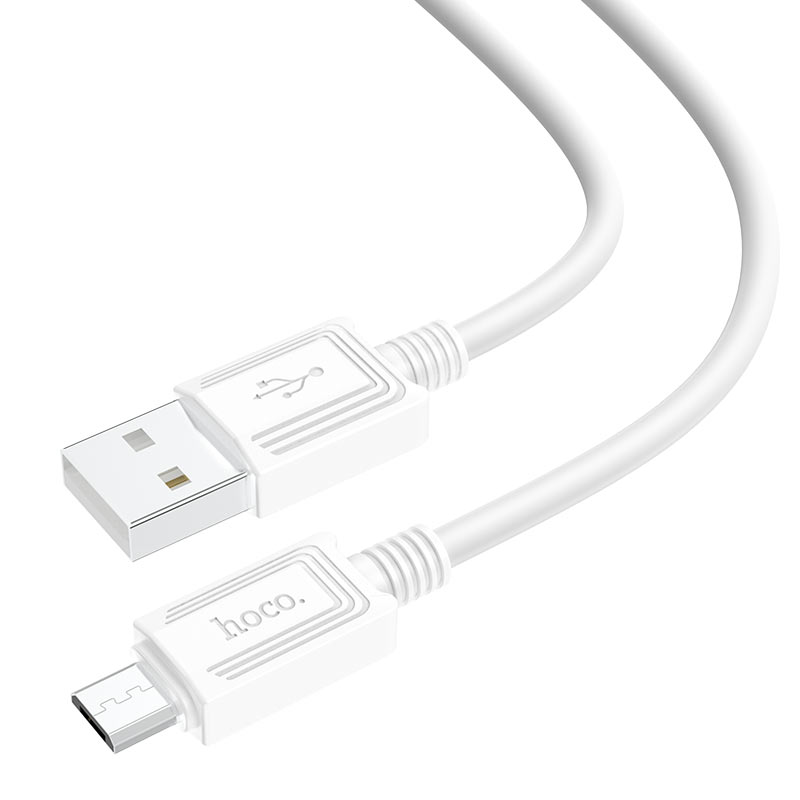 Cablu Date si Incarcare USB la MicroUSB HOCO X73, 1 m, 20W, Alb 