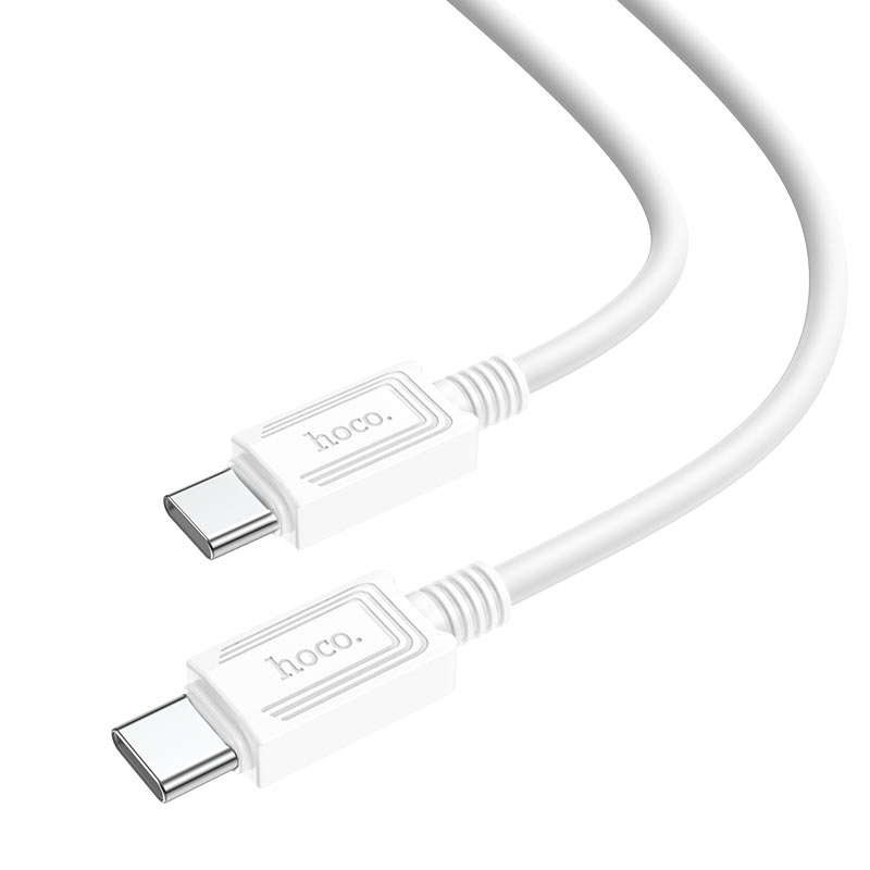 Cablu Date si Incarcare USB Type-C la USB Type-C HOCO X73, 1 m, 60W, Alb 