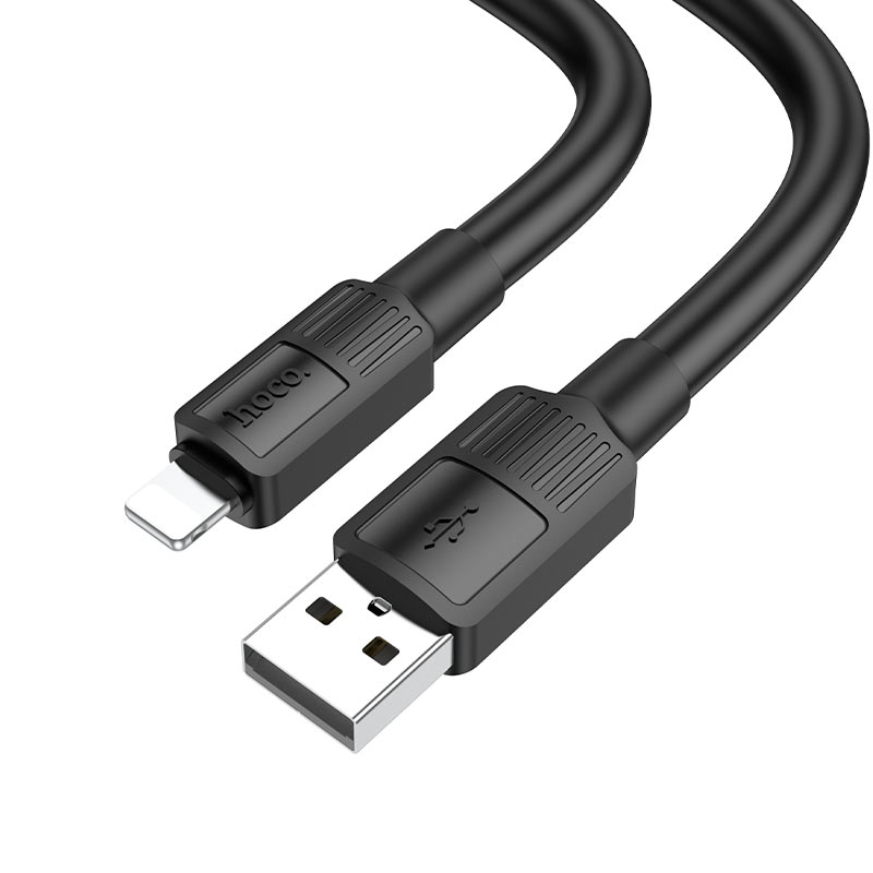 Cablu Date si Incarcare USB la Lightning HOCO X84 Solid, 1 m, 2.4A, Negru 