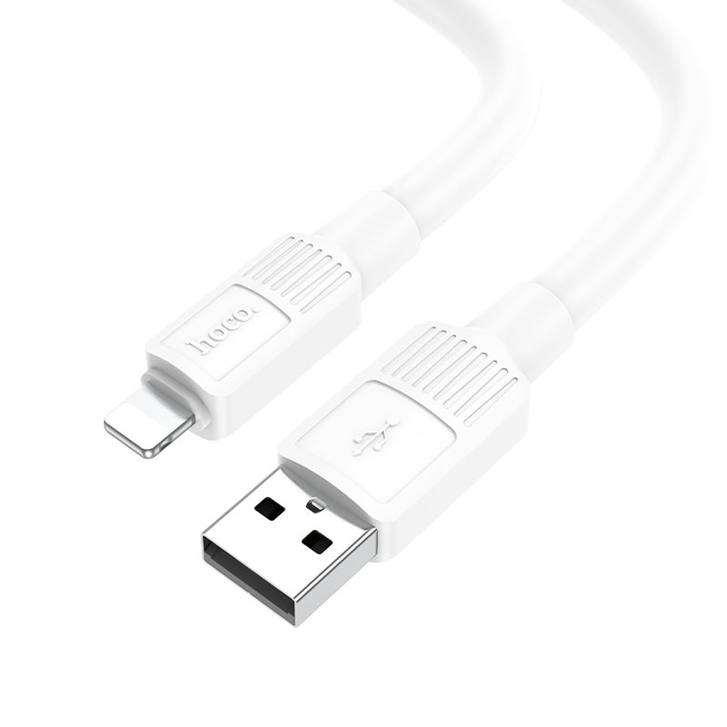 Cablu Date si Incarcare USB la Lightning HOCO X84 Solid, 1 m, 2.4A, Alb 