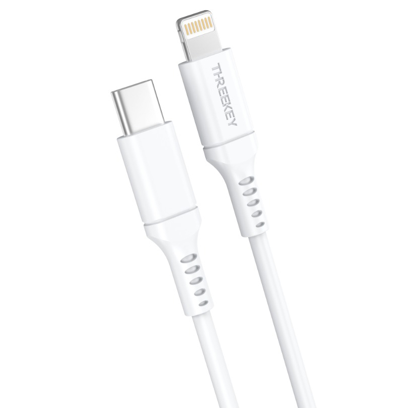 Cablu Date si Incarcare USB Type-C la Lightning XO Design TK04, 1 m, Alb 