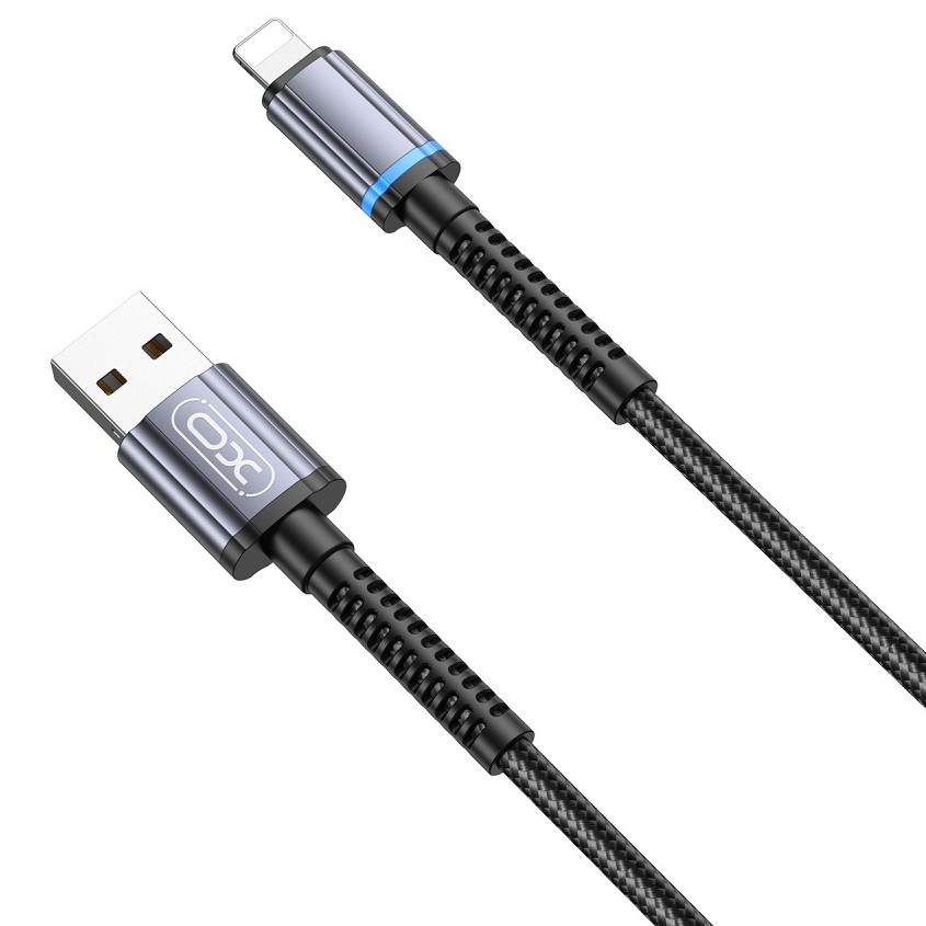 Cablu Date si Incarcare USB la Lightning XO Design XO-NB215, 1 m, 2.4A, Negru 