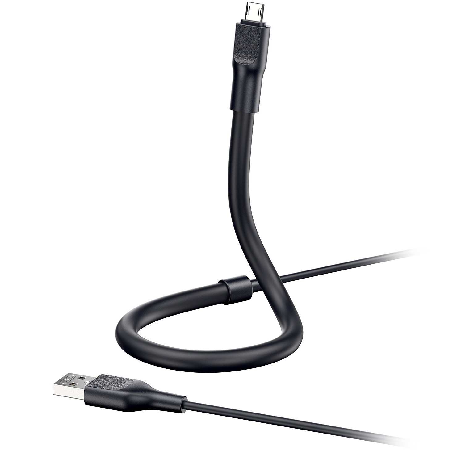 Cablu Date si Incarcare USB la MicroUSB XO Design NB195, 1.2 m, bracket, Negru 