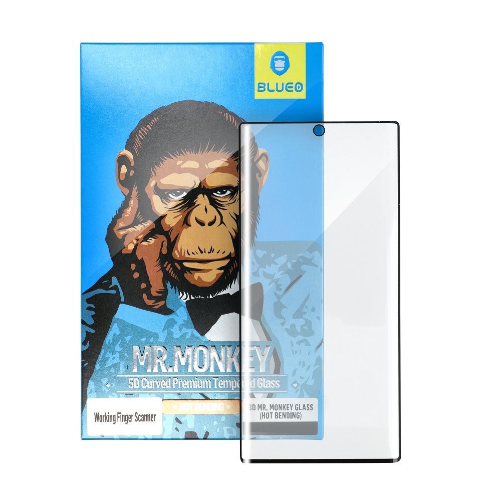 Folie Protectie Ecran Mr. Monkey Glass pentru Samsung Galaxy A13 A135, Sticla securizata, Full Face, Full Glue, Strong Lite, Neagra 