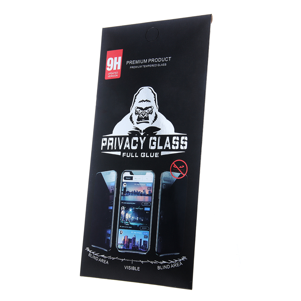 Folie Protectie Ecran OEM pentru Samsung Galaxy S22 5G S901, Privacy, Sticla securizata, Full Face, Full Glue 