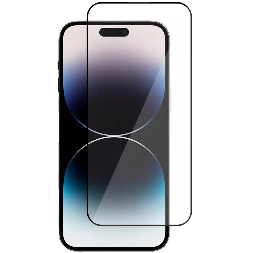 Folie Protectie Ecran OEM pentru Apple iPhone 14 Pro Max, Sticla securizata, Full Face, Full Glue, 10D, Neagra 