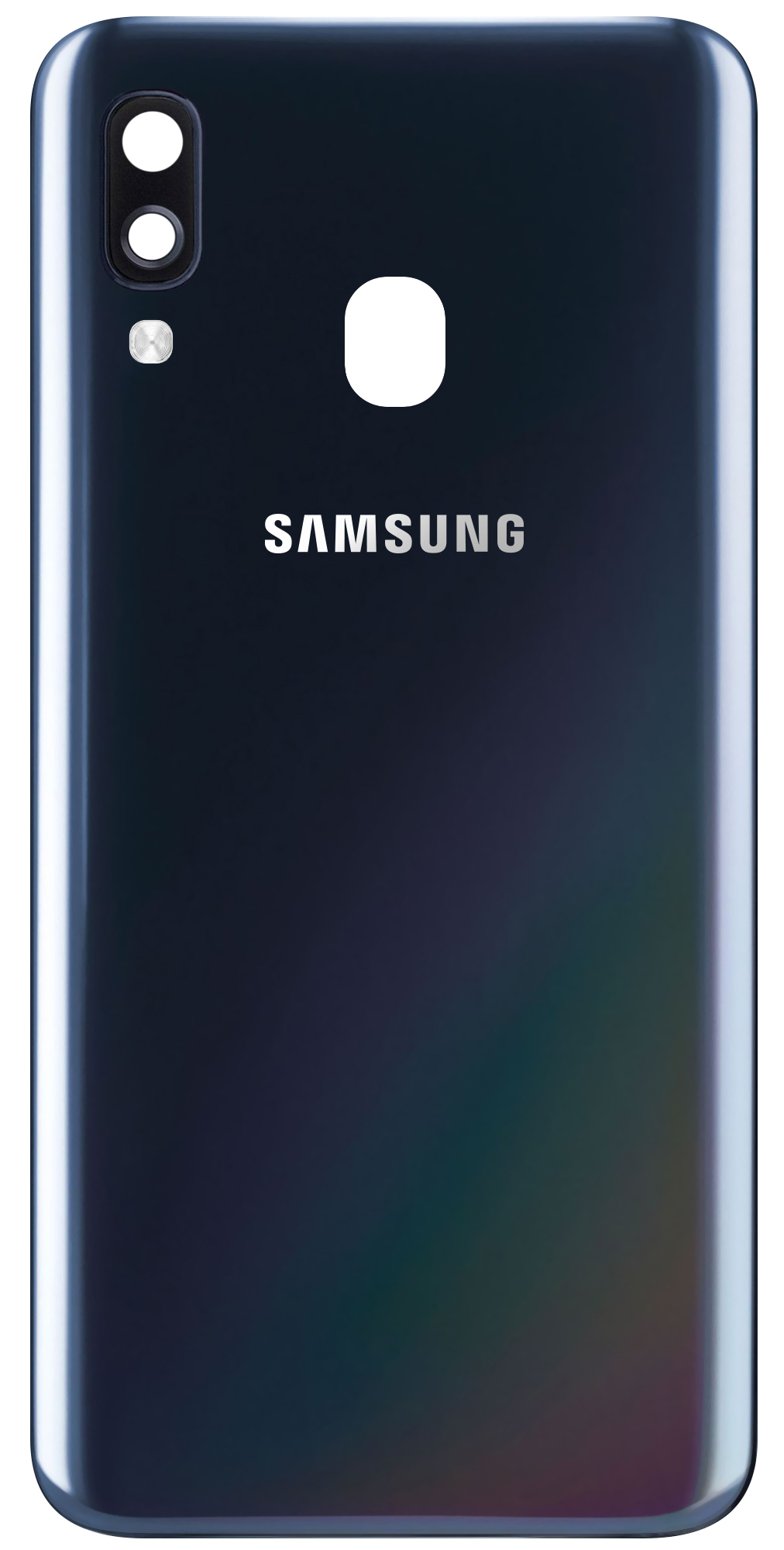 Capac Baterie Samsung Galaxy A40 A405, cu Geam Blitz - Geam Camera Spate, Negru, Swap