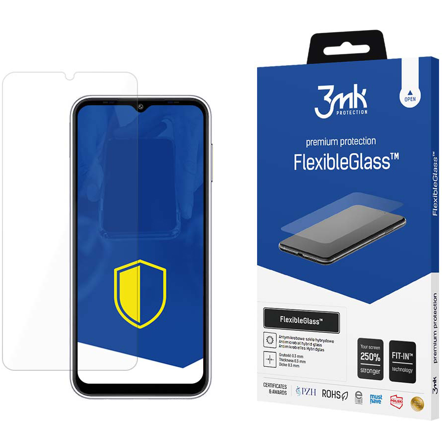 Folie de protectie Ecran 3MK FlexibleGlass pentru Samsung Galaxy A14 5G A146, Sticla Flexibila, Full Glue 
