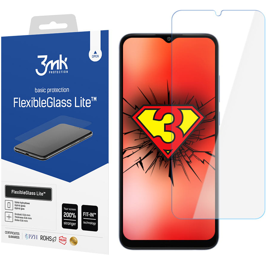 Folie de protectie Ecran 3MK FlexibleGlass Lite pentru Samsung Galaxy A04e A042, Sticla Flexibila, Full Glue 