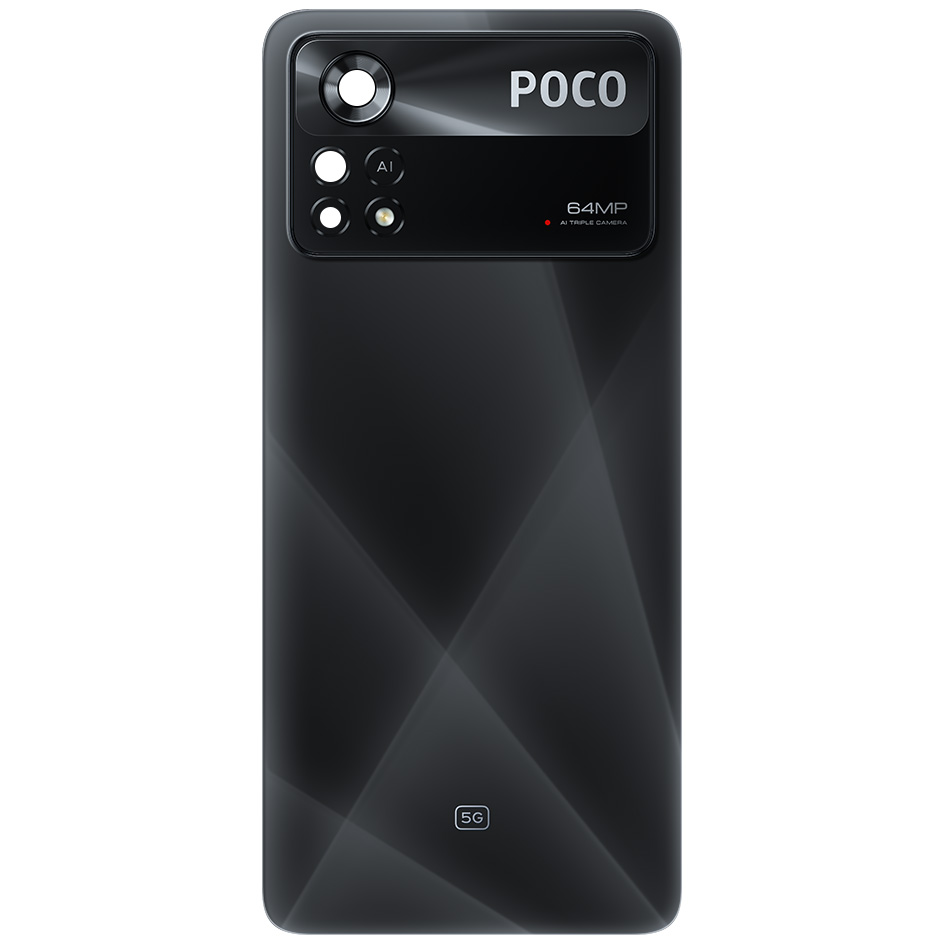 Capac Baterie Xiaomi Poco X4 Pro 5G, Negru (Laser Black), Service Pack 5600050K6P00 