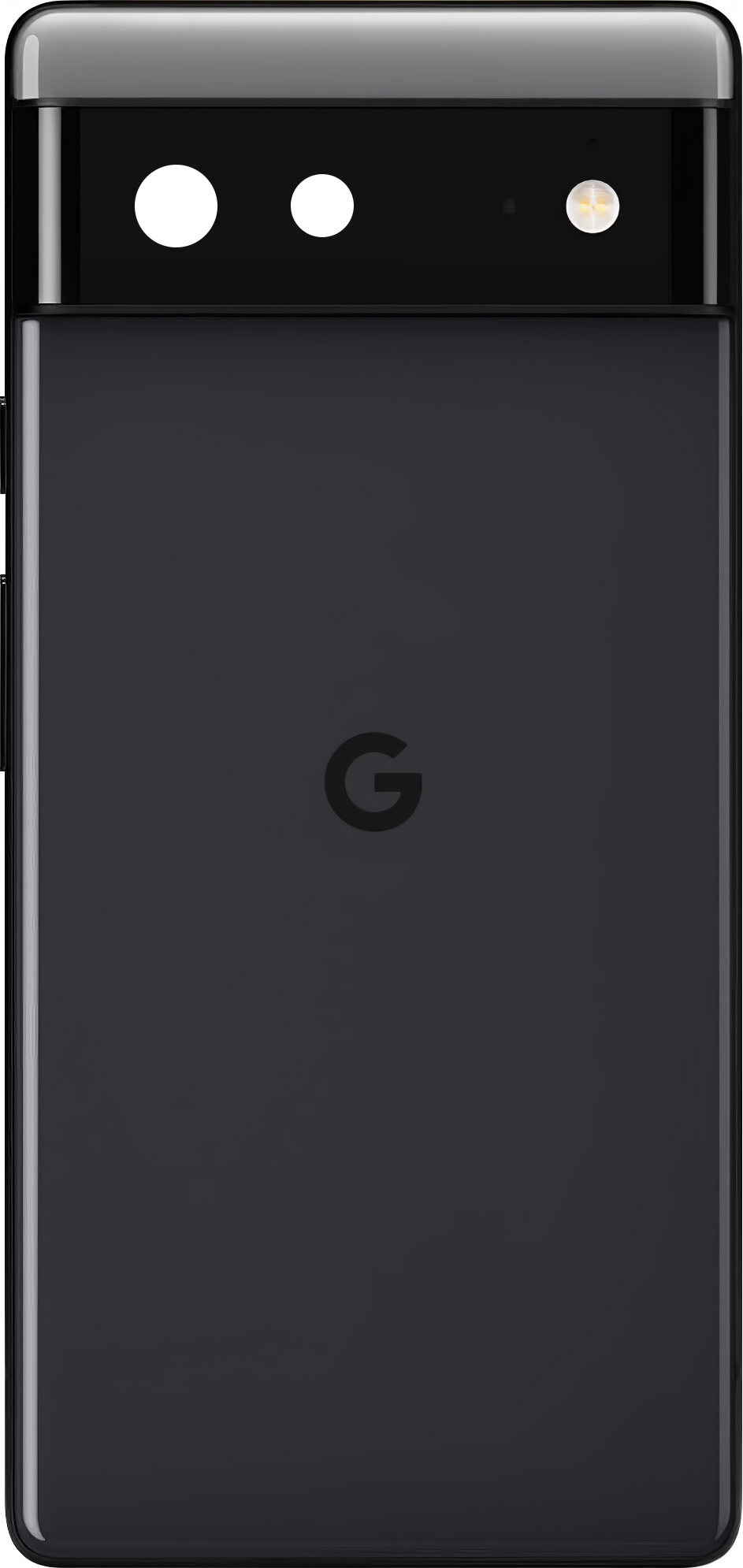 Capac Baterie Google Pixel 6, Cu Carcasa Mijloc - Geam Blitz - Geam Camera Spate, Negru (Charcoal), Swap